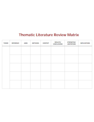 thematic literature review