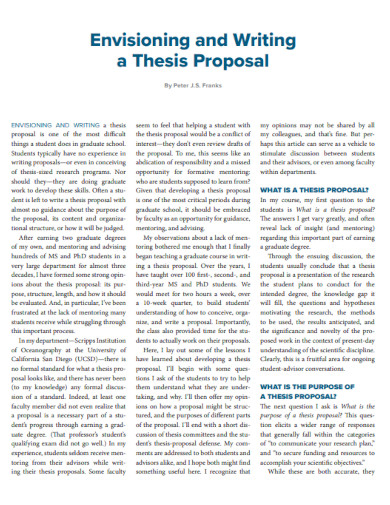 thesis format