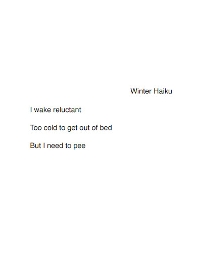 winter haiku
