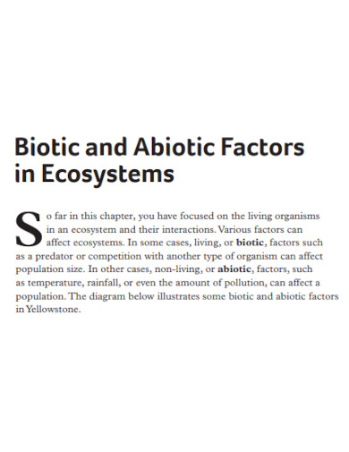 abiotic factors in ecosystems
