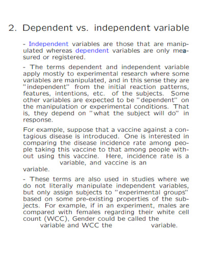 Independent Variable Examples PDF Independent Variable Examples PDF