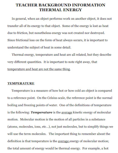 about thermal energy
