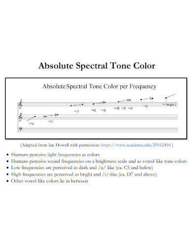 absolute spectral tone color