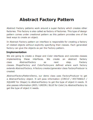 abstract factory pattern