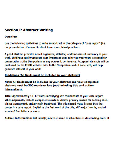 abstract writing in pdf