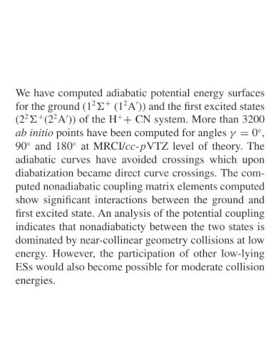 adiabatic potential energy