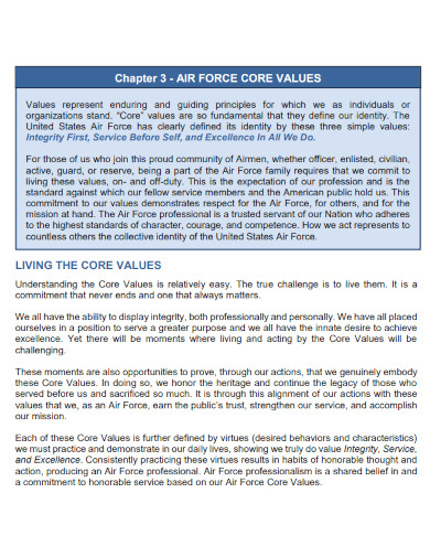 air force core values