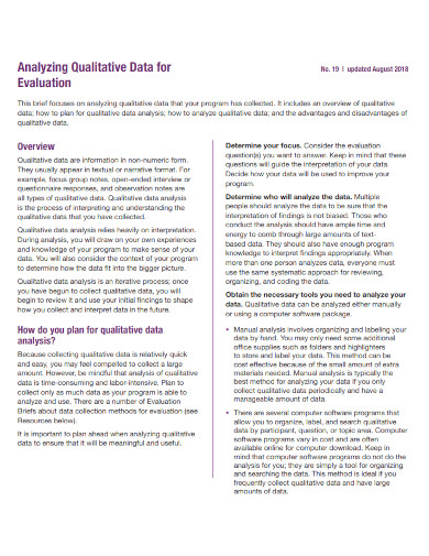 analyzing qualitative data for evaluation