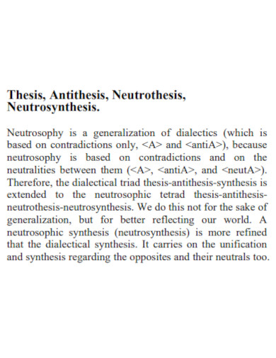 antithesis quiz