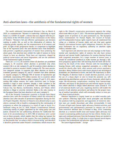 antithesis of the fundamental rights of women