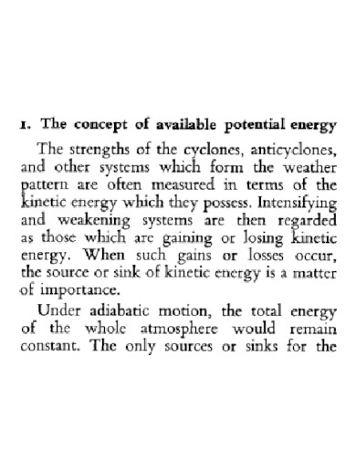 available potential energy