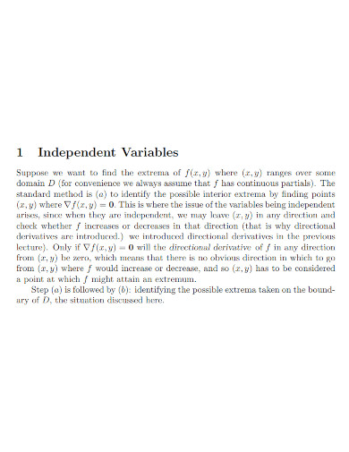 basic independent variable