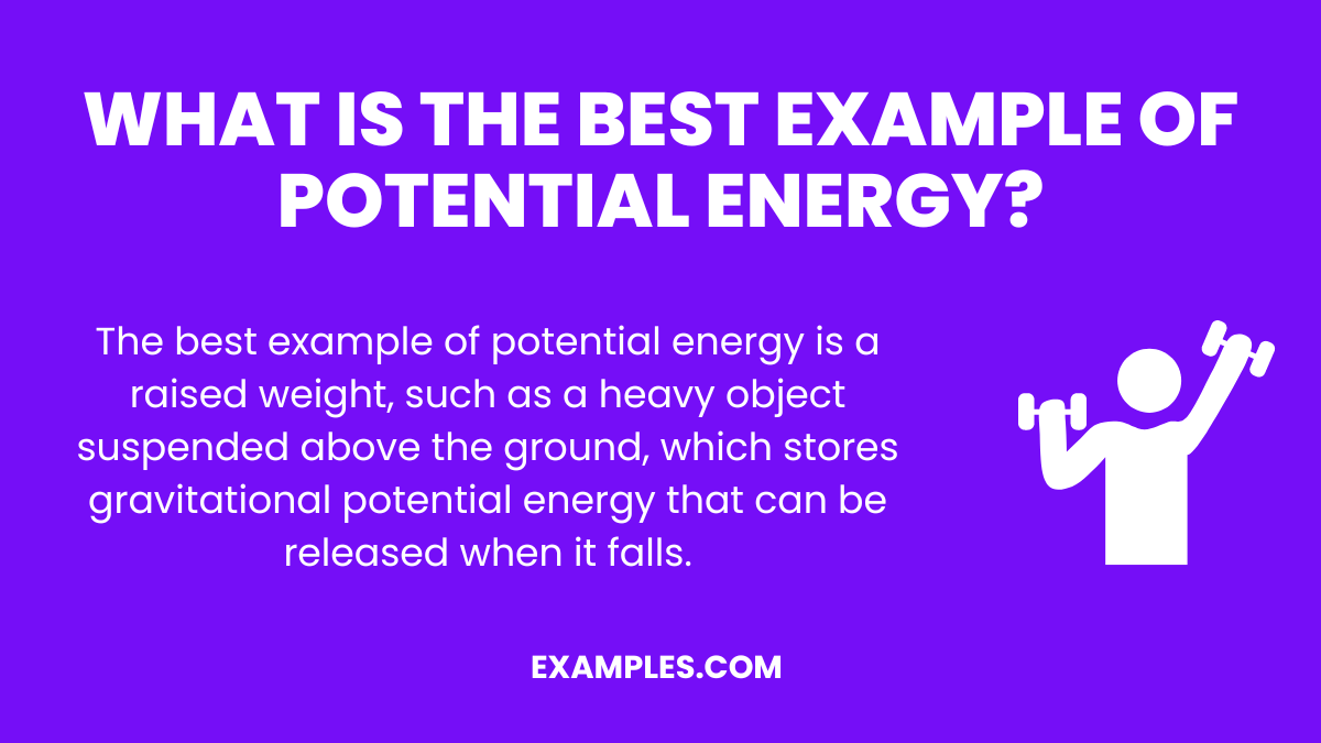 best example of potential energy examples