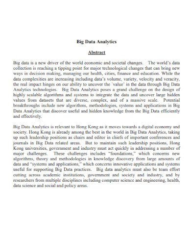 big data analytics abstract