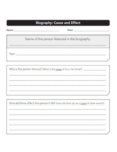 biography cause and effect