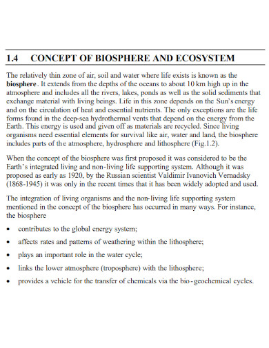 biosphere and ecosystem