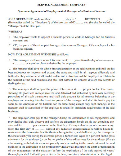 business service agreement template