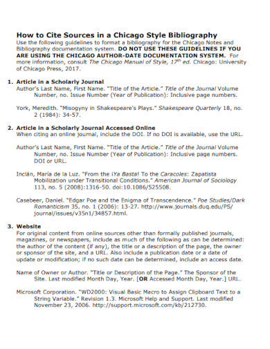 chicago style bibliography in pdf