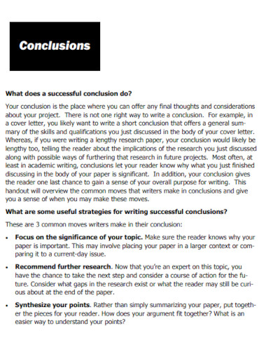 assignment conclusion pdf