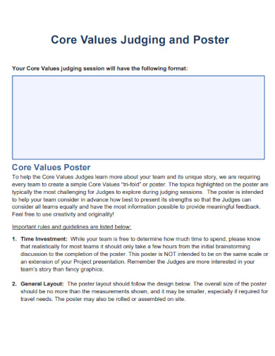 core values poster