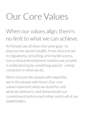 core values in example pdf