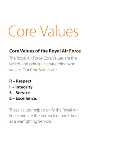 core values of the royal air force