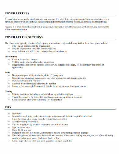 cover letter resume introduction 