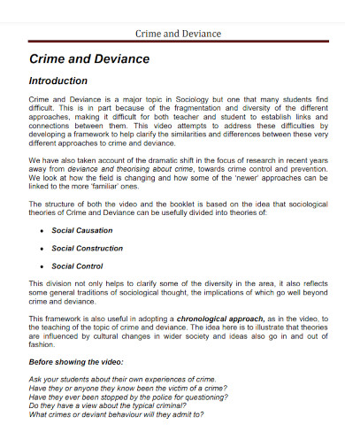 crime and deviance