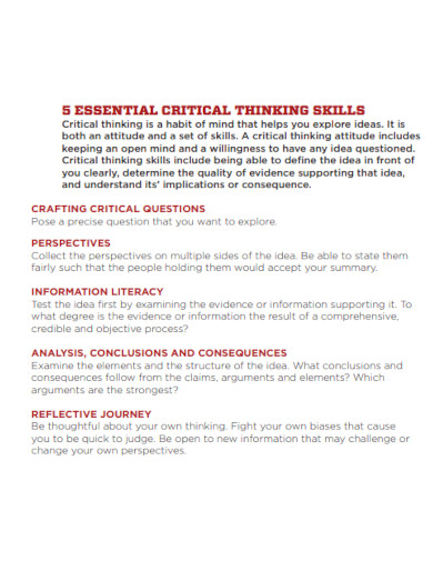 critical thinking soft skills