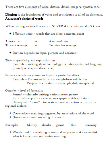 diction elements