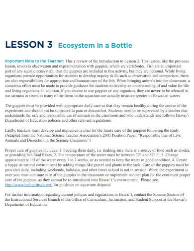 ecosystem in a bottle