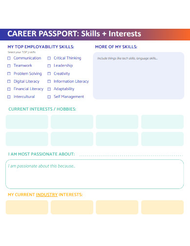 editable career passport 