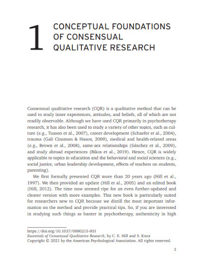 essentials of consensual qualitative research