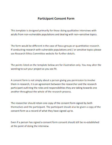 ethical participant consent form