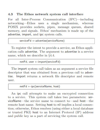 ethos call interface