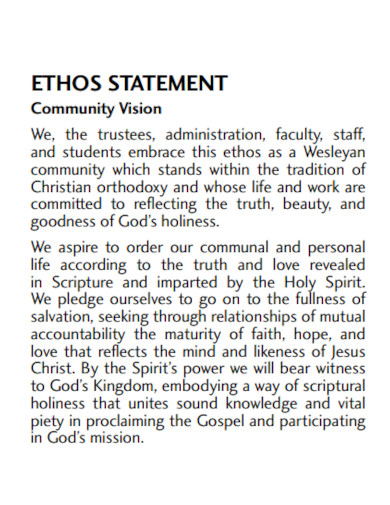 ethos for thesis