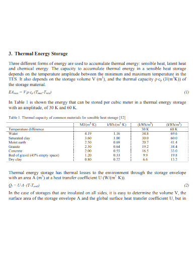 example of thermal energy