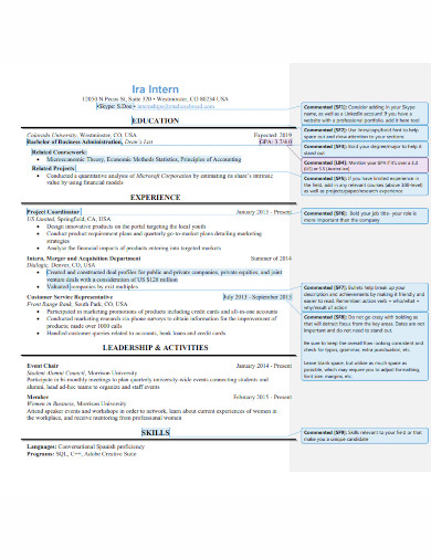 experience resume directions template
