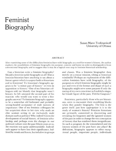 feminist biography