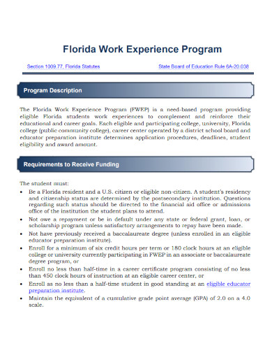 Work Experience - Examples, PDF | Examples