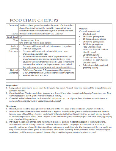 food chain checkers