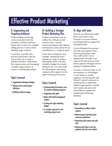formal product marketing