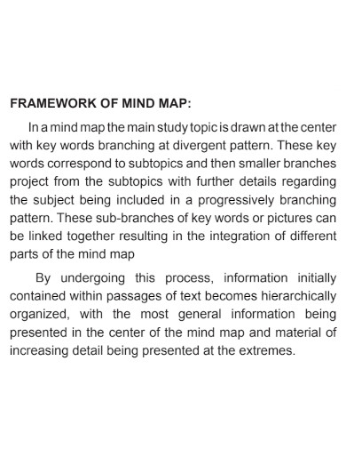 framework of mind map