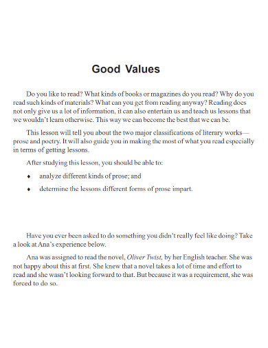 good values