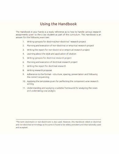 hand book for research project writing