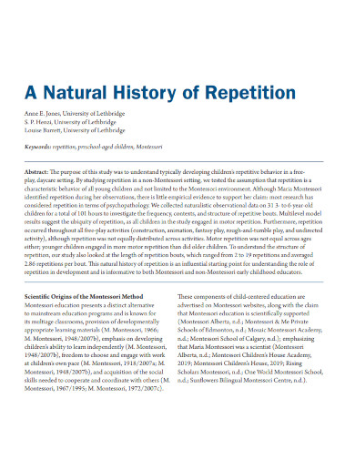 history of repetition template