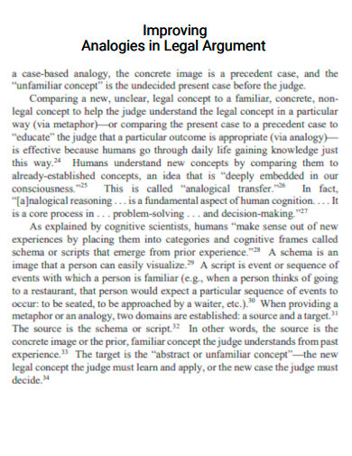 improving analogies in legal argument