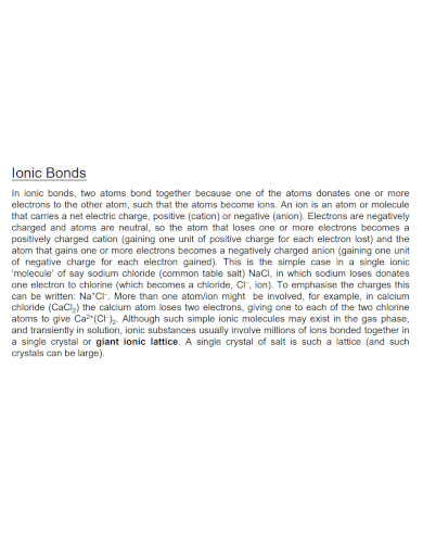 ionic bond molecules
