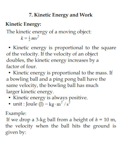 kinetic energy movement