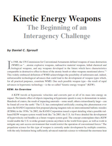 kinetic energy weapons